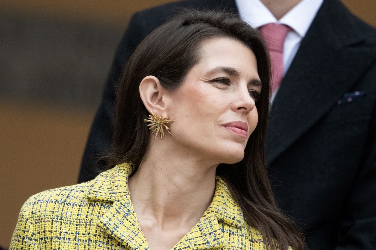 Charlotte Casiraghi breaks minimalism in yellow tweed and bold earrings at Monaco National Day