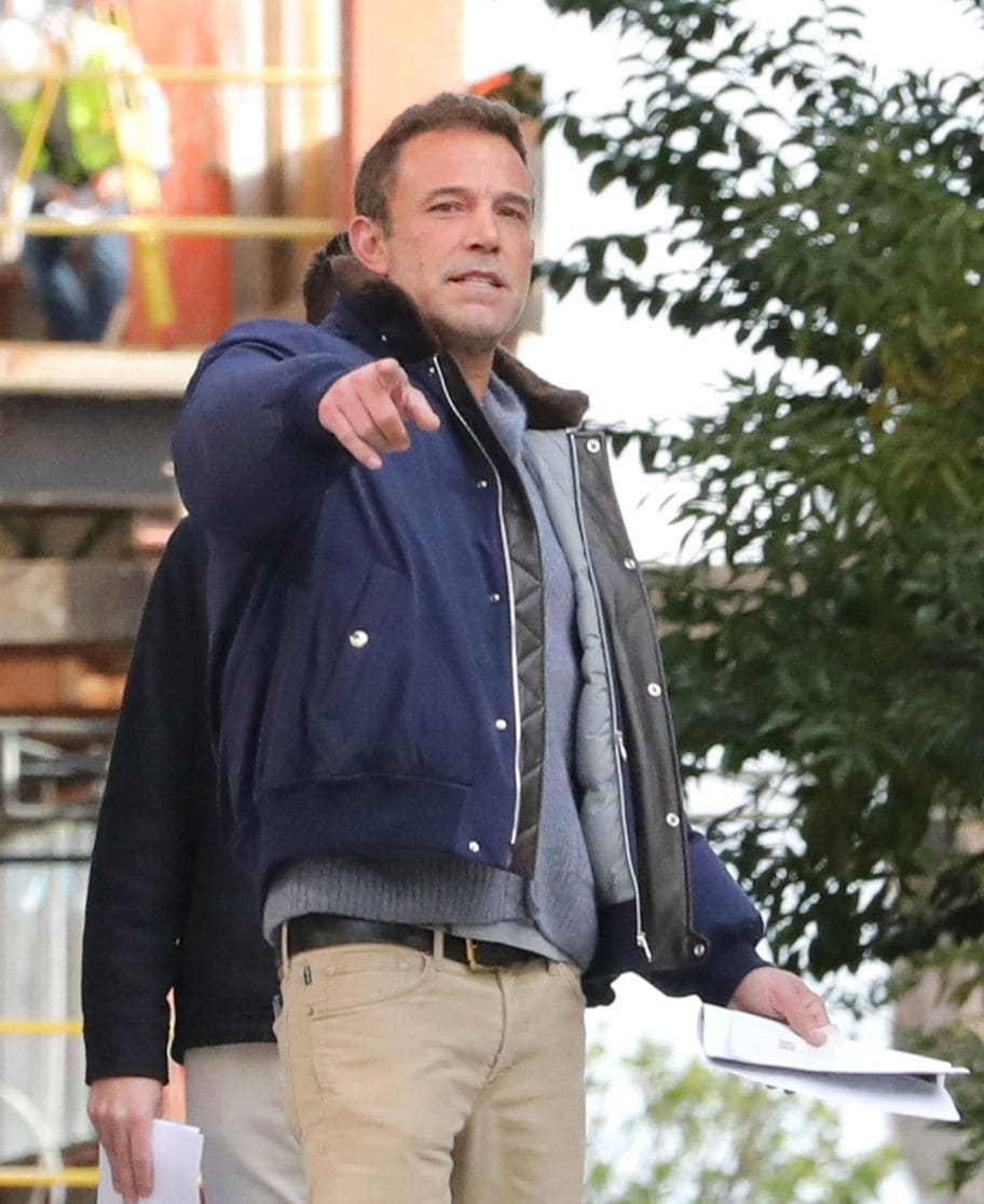 Affleck appeared to be in good spirits 