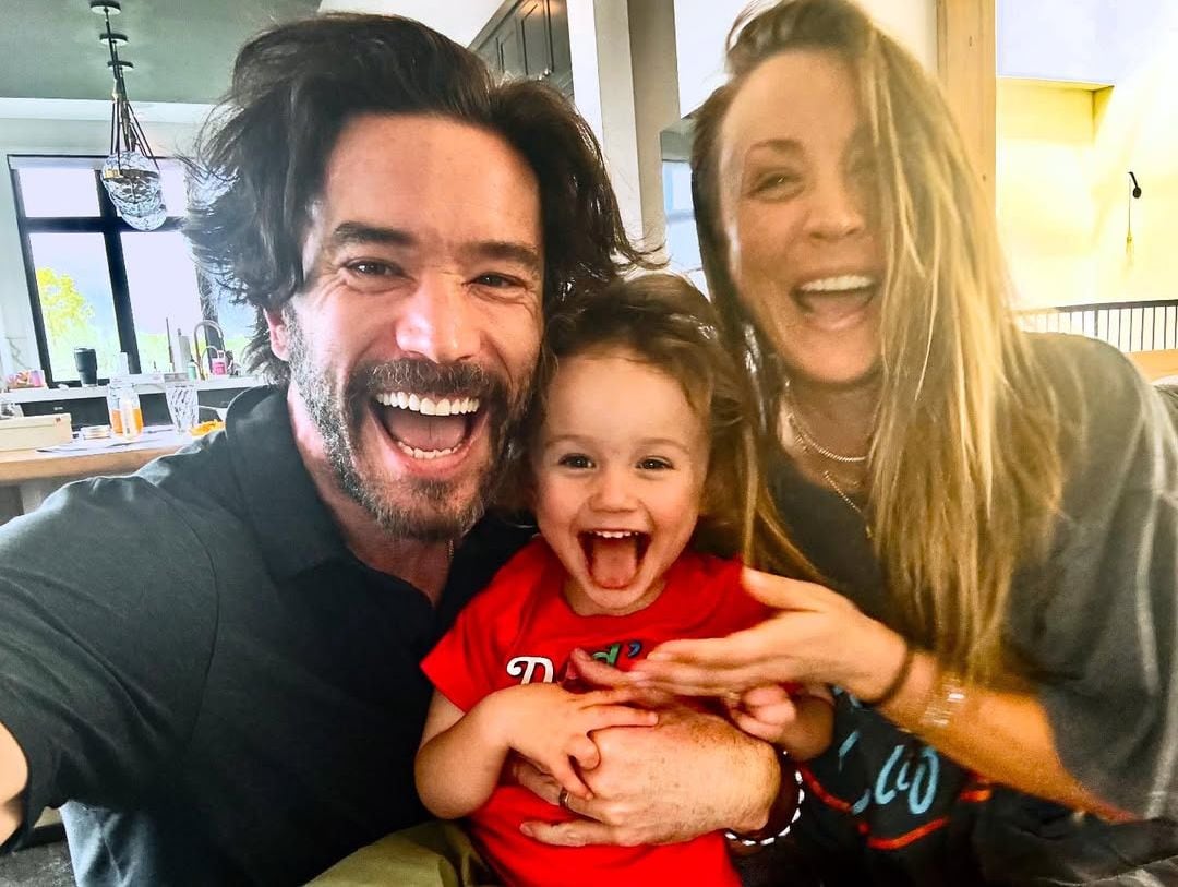 Kaley Cuoco and daughter Matilda share a Secret Santa moment at "Oh Norman!"