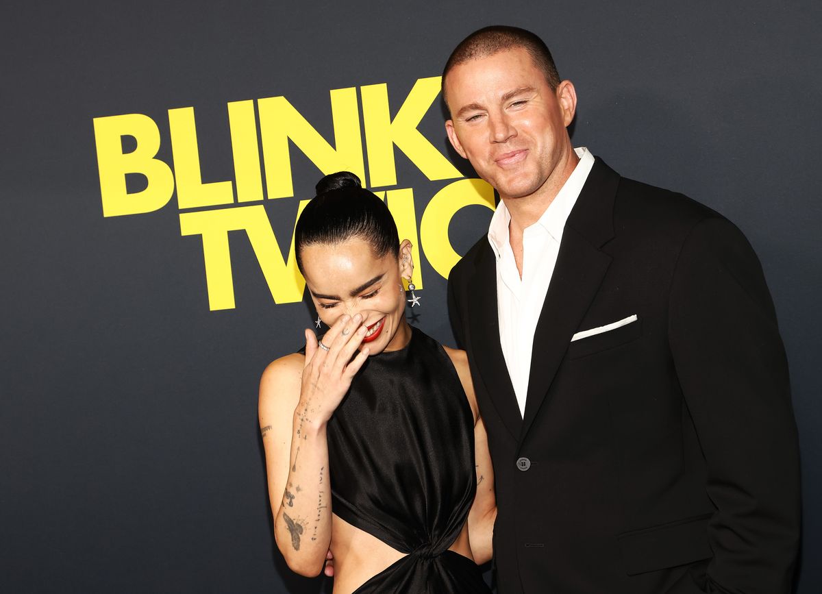 Channing Tatum and director, writer and producer Zoe Kravitz 