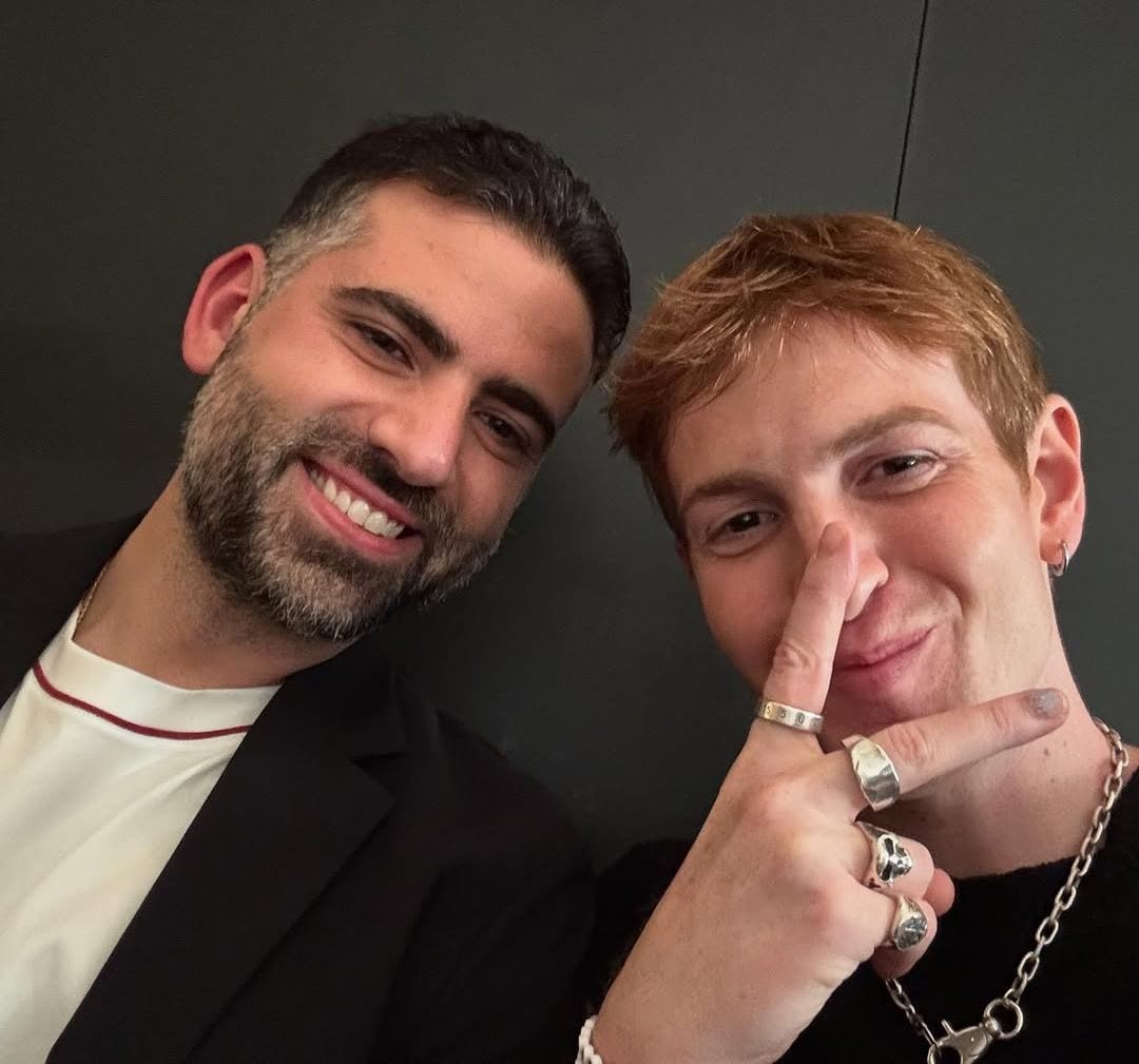 He shared a selfie with Lindsay's husband