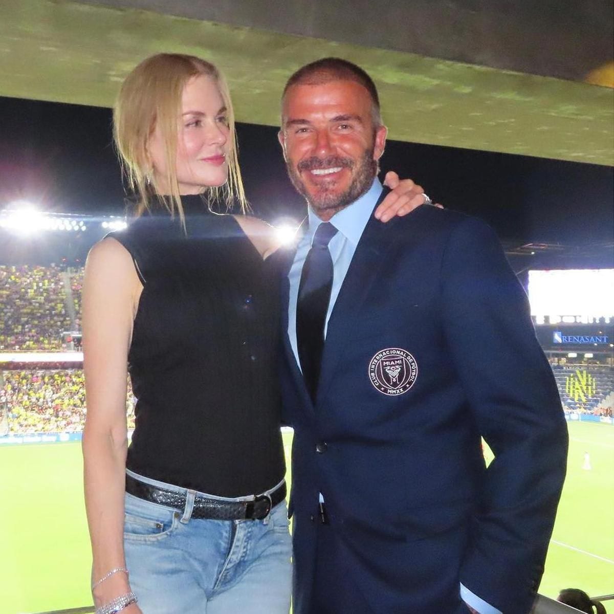 David Beckham celebrates winning title with his family, Reese Witherspoon and Nicole Kidman