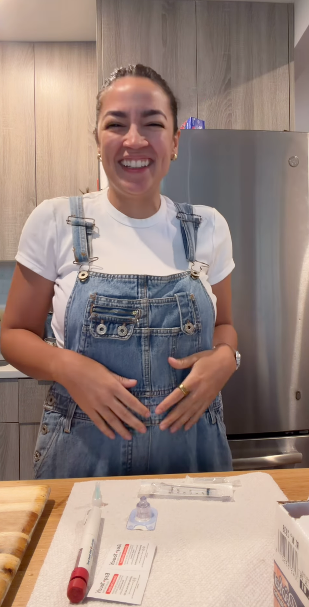 The 36-year-old New York congresswoman shared parts of the process publicly, including giving herself fertility injections