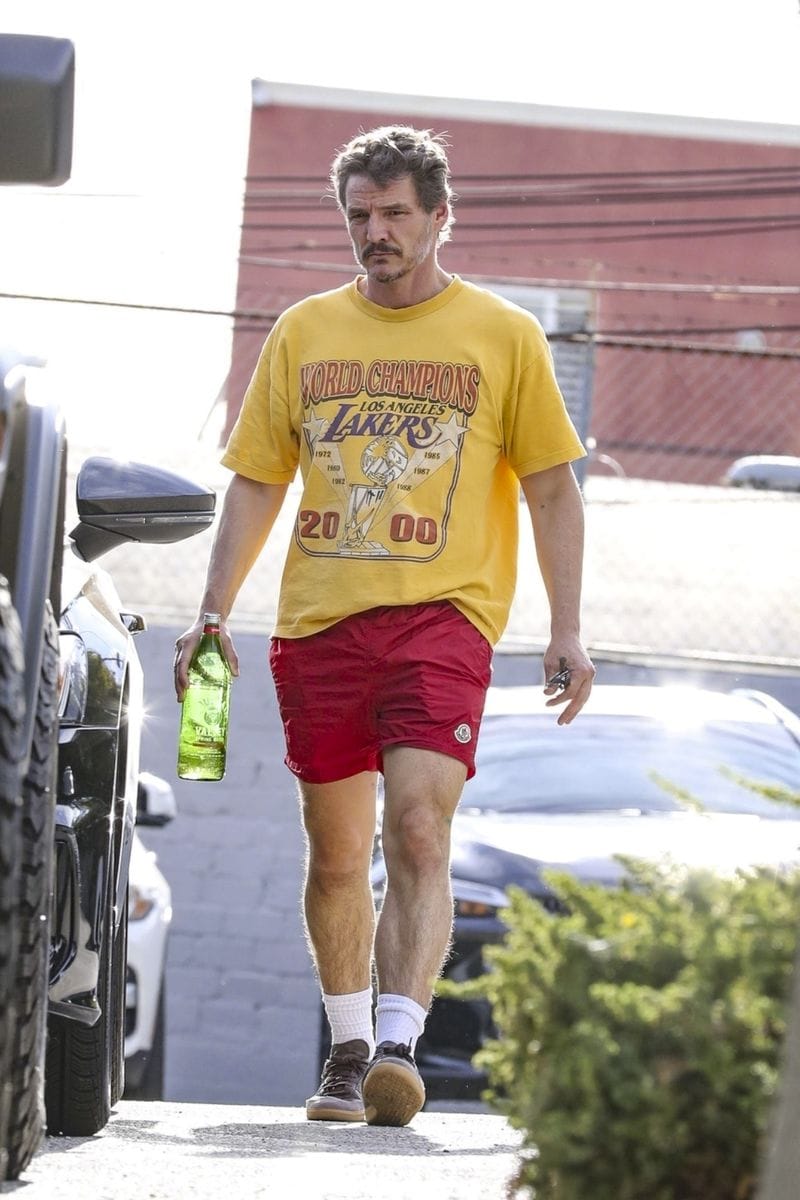 Pedro Pascal was photographed leaving the gym in Los Angeles, wearing a colorful workout outfit