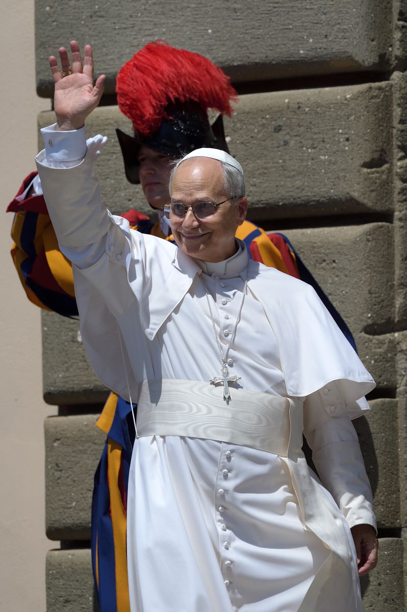 Papa Leo XIV La oración de Angelus frente a su residencia de verano. Castel Gandolfo (Italia), 20 de julio, 2025 (Foto de Rocco Spaziani/Archivio Rocco Spaziani/Mondadori Portafolio a través de Getty Images)