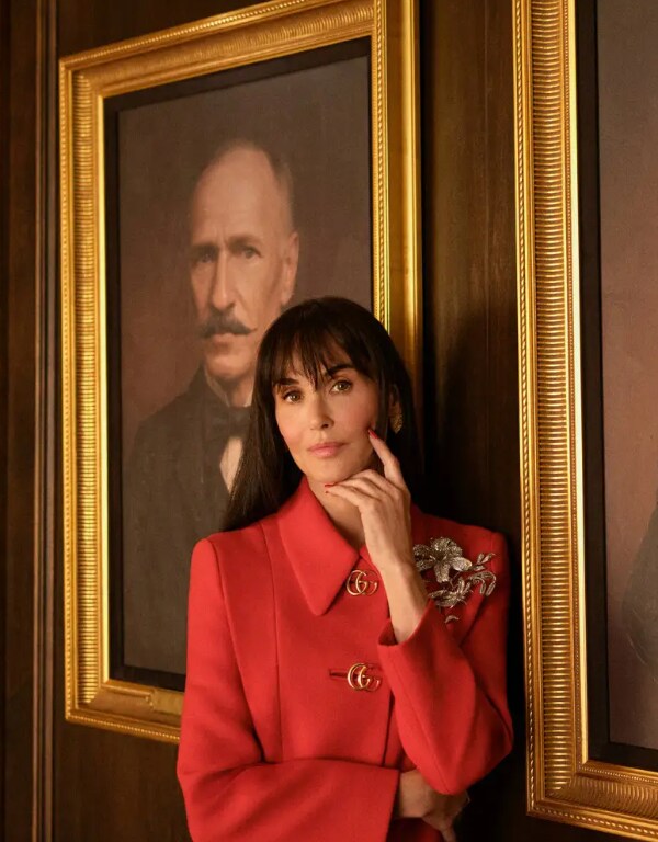 Demi Moore's throwback hairstyle was created for her latest role as Barbara Gucci in Gucci’s short film 'The Tiger,' directed by Halina Reijn and Spike Jonze.