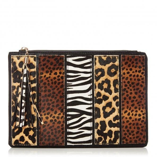 Zazzieclutch Multi Safari Calf Hair de Moda in Pelle
