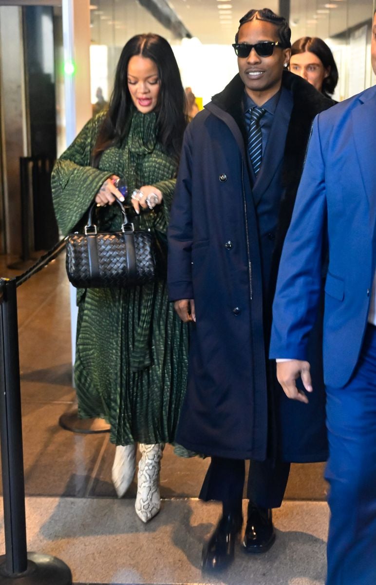 Rihanna and A$AP Rocky are seen leaving court on February 14, 2025 in Los Angeles, California.  (Photo by DUTCH/Bauer-Griffin/GC Images)