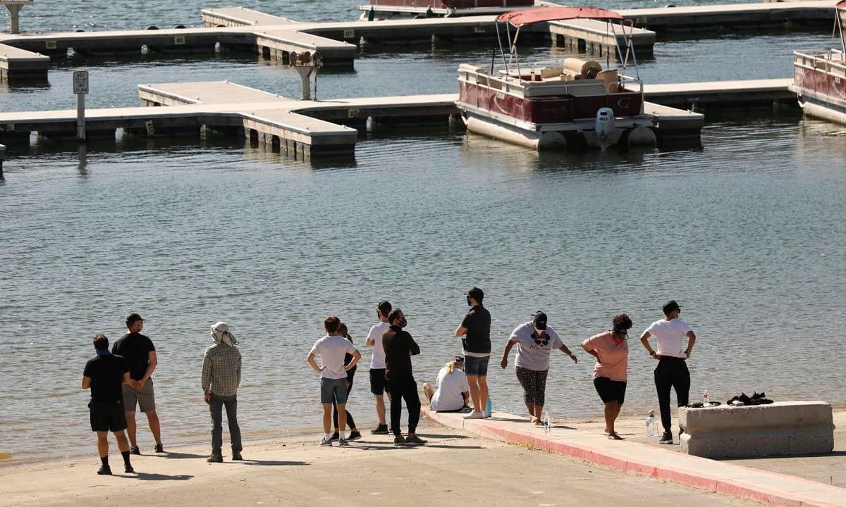 Glee cast and friends gathered as the search continued for Naya Rivera