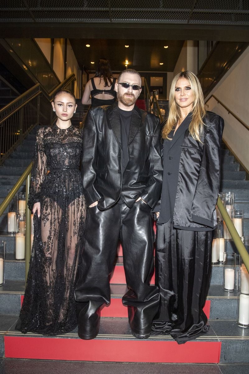 Leni Klum, Guram Gvasalia and Heidi Klum arrive at The King's Trust 4th Annual Global Gala 