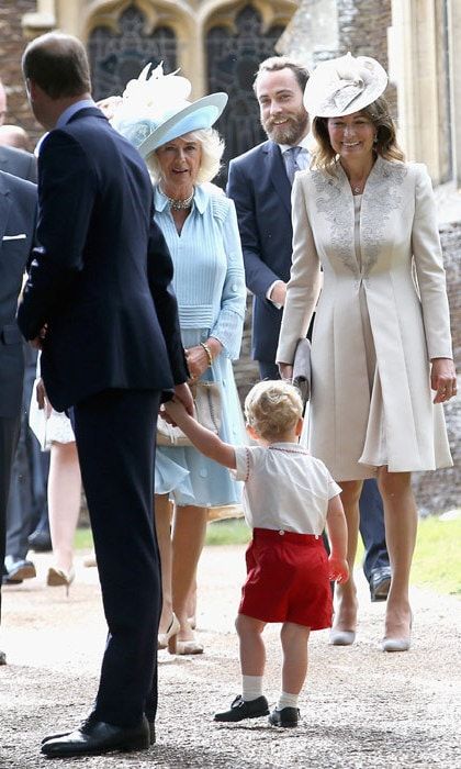 By the sound of her advice, Carole, right, is looking forward to an arts-and-crafts Christmas with little grandchildren Prince George, pictured, and Princess Charlotte.
<br>
Photo: Getty Images