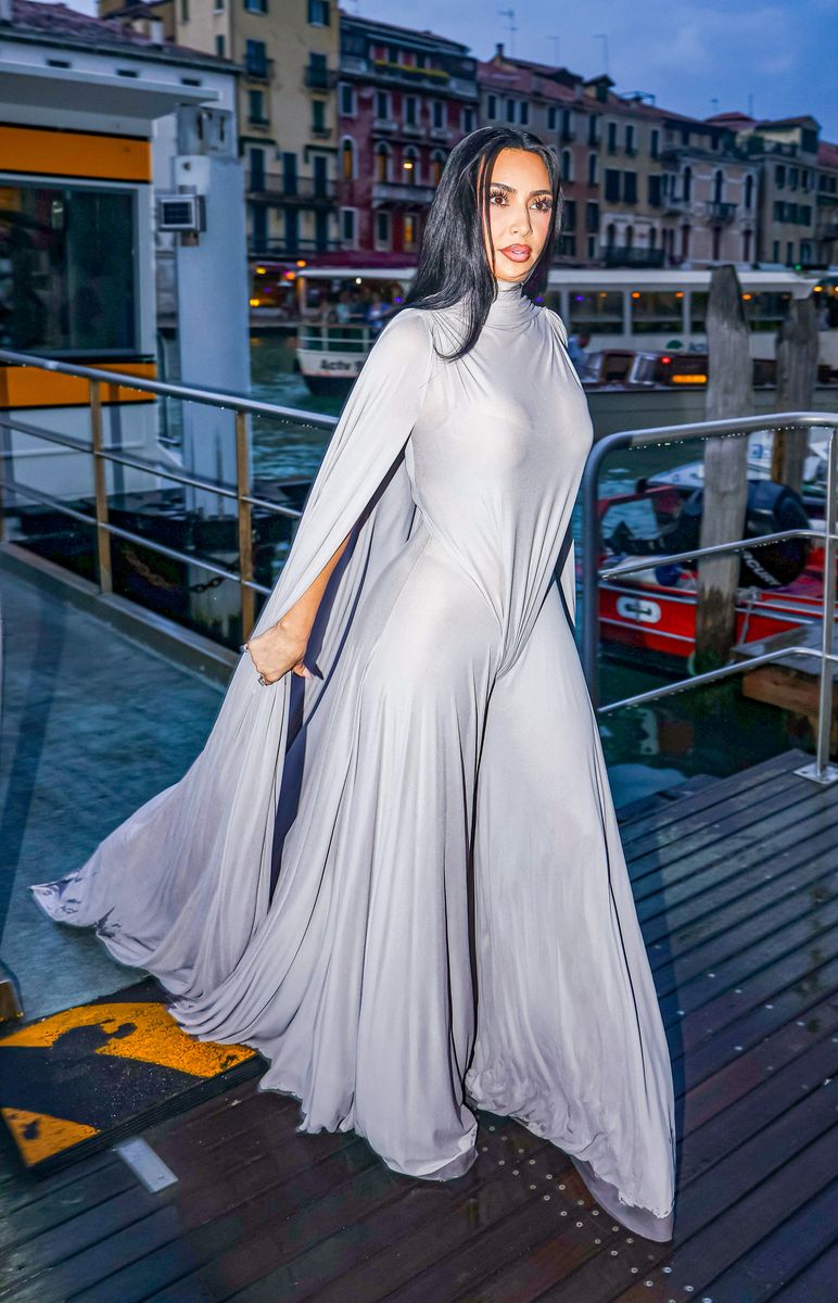Kim Kardashian is seen arriving at Diane von Furstenberg Award at Teatro Goldoni during the 82nd Venice International Film Festival.