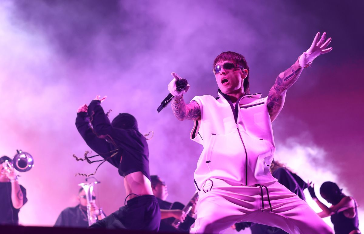 Peso Pluma performs at Coachella on Friday, April 12. 2024