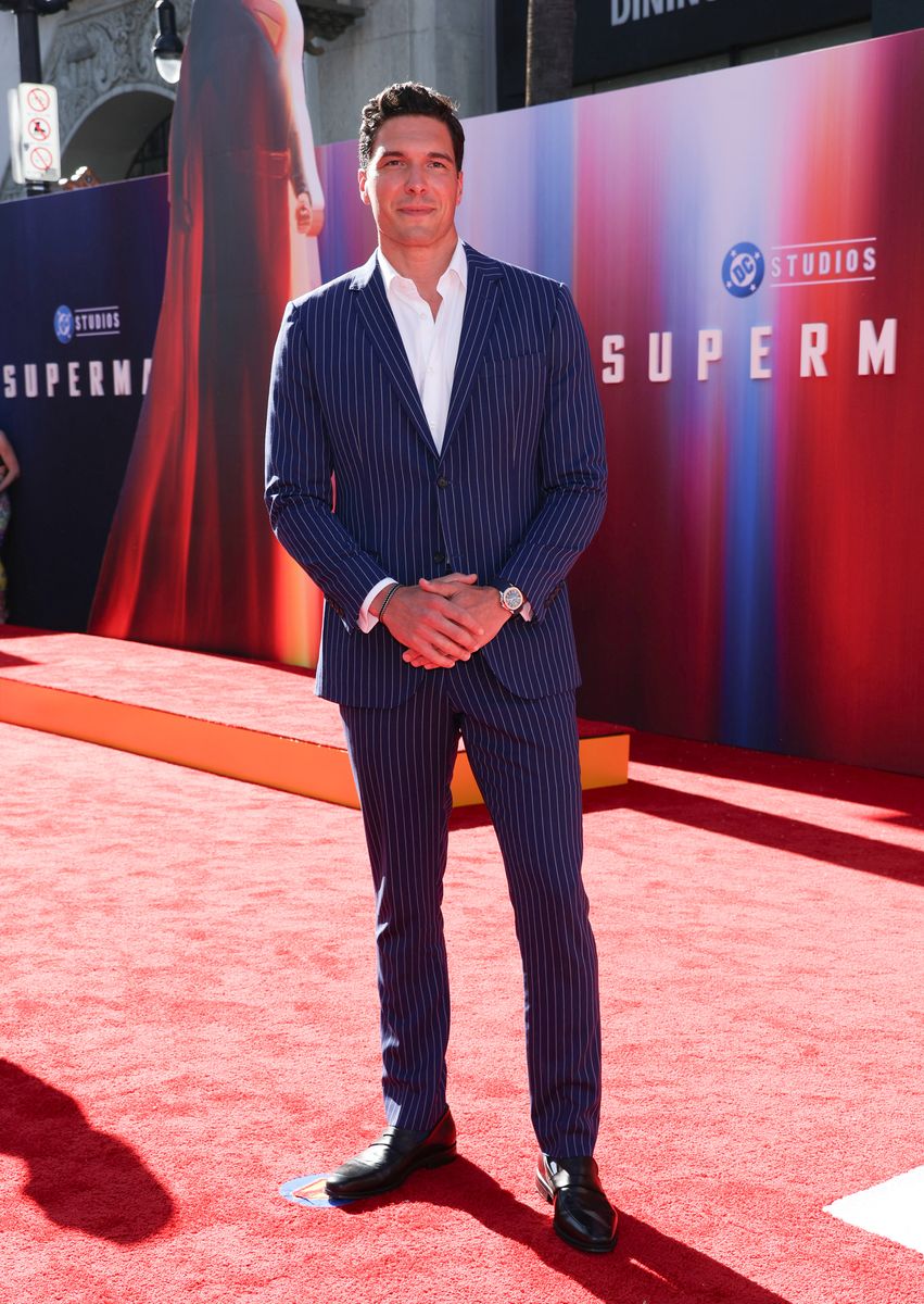 US news correspondent and Christopher Reeve's son Will Reeve attends the World premiere of "Superman" at the TCL Chinese Theatre 