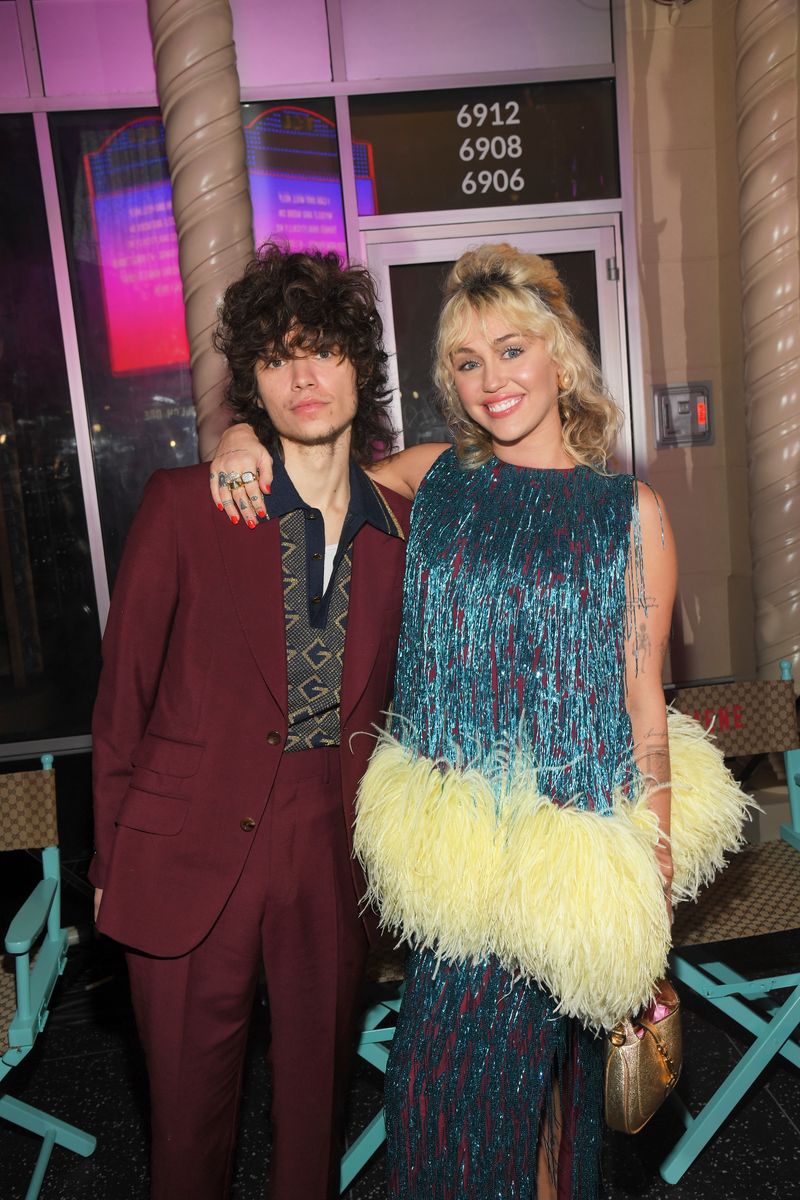 Maxx Morando and Miley Cyrus on November 2, 2021