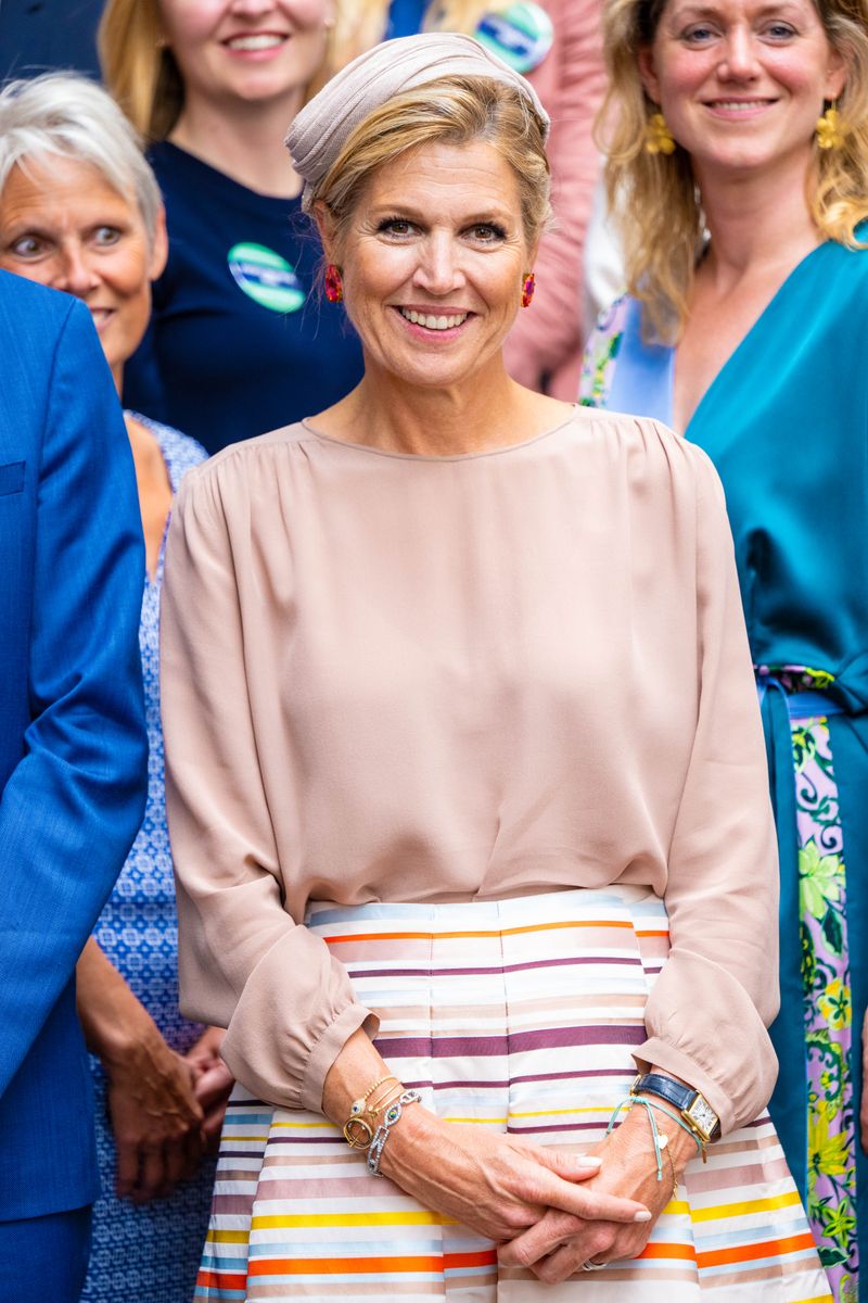 Queen Maxima highlighted the event’s sustainability message by re-wearing an outfit she had already showcased on a previous occasion. 