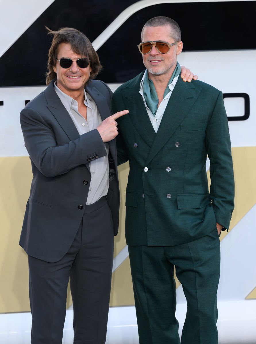 Tom Cruise and Brad Pitt attend the "F1: The Movie" European Premiere 