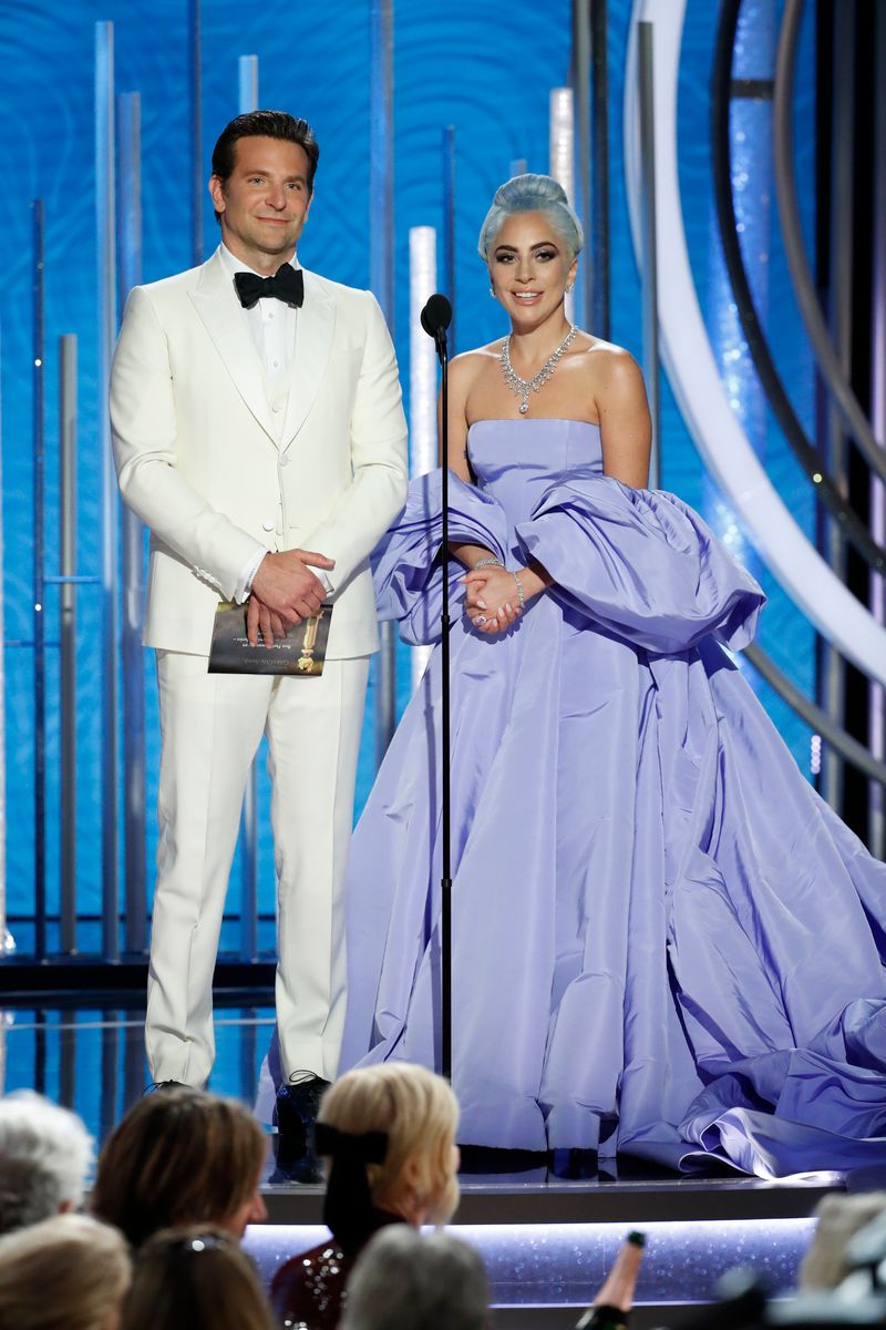 In his first time directing, 'A Star is Born', Bradley Cooper gave an award at the Golden Globes with Lady Gaga. They got four nominations that night but only won one award.
