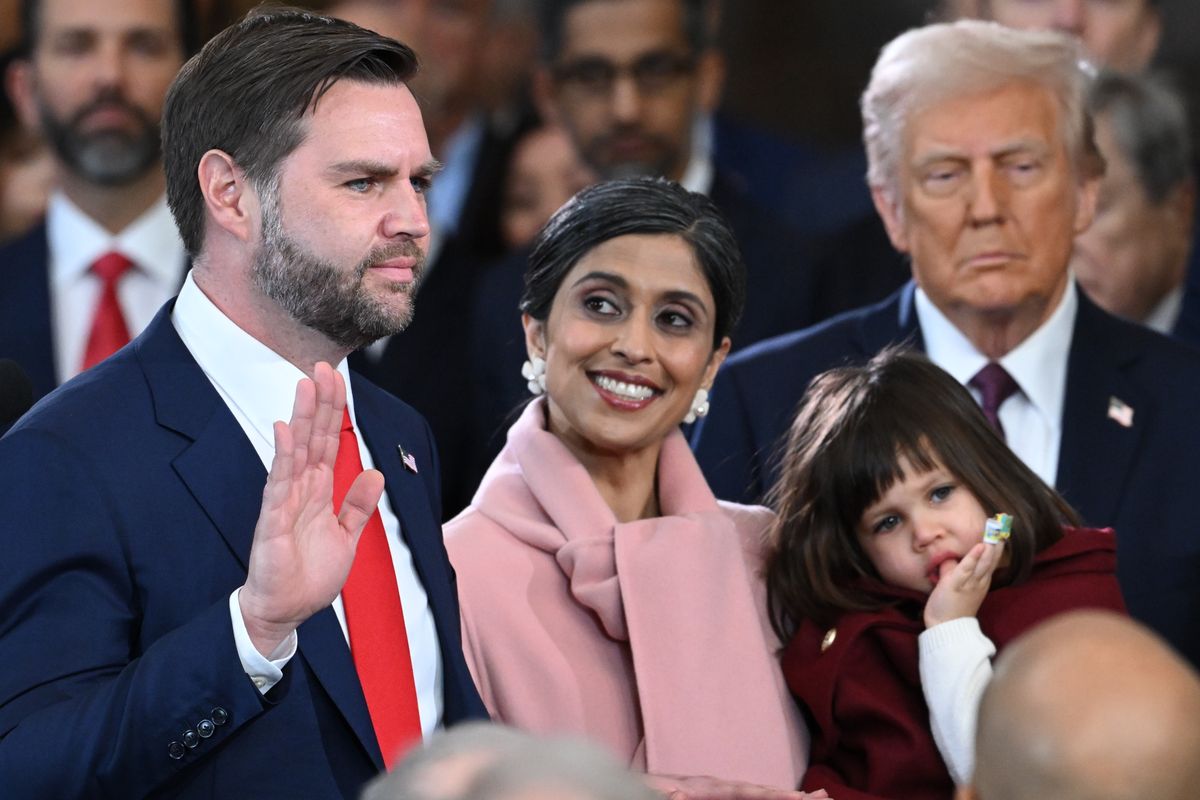 JD, Usha, and Maribel Vance at Donald Trump's 2025 Inauguration