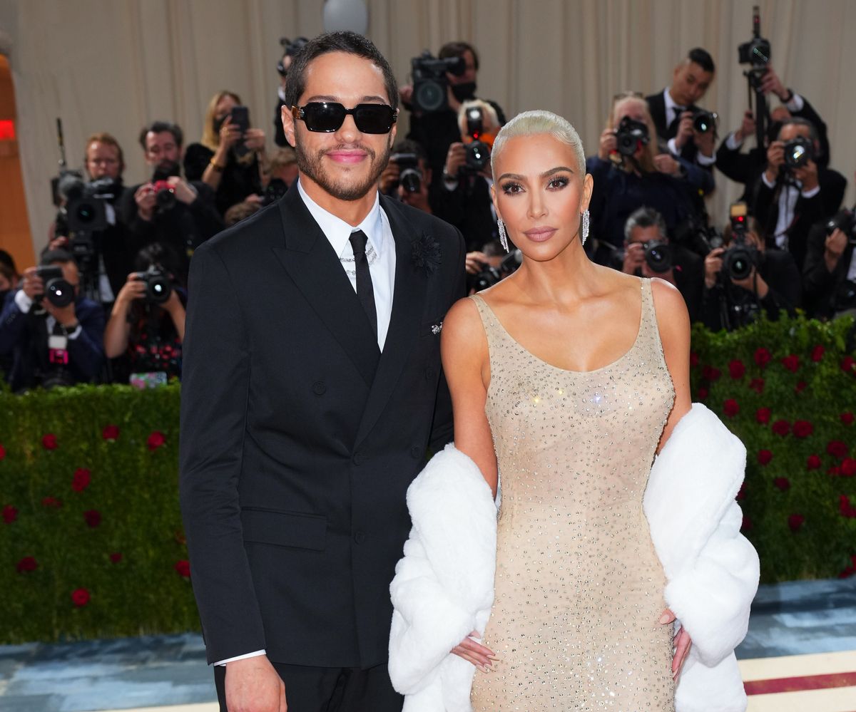 NEW YORK, NEW YORK - MAY 02: Pete Davidson and Kim Kardashian attend The 2022 Met Gala Celebrating "In America: An Anthology of Fashion" at The Metropolitan Museum of Art on May 02, 2022 in New York City. (Photo by Gotham/Getty Images)