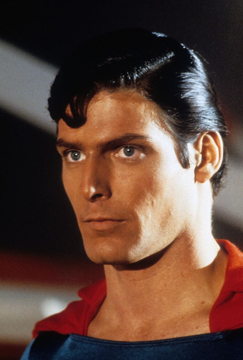 Christopher Reeve as Superman in a scene from the film, 'Superman,' 1978. 