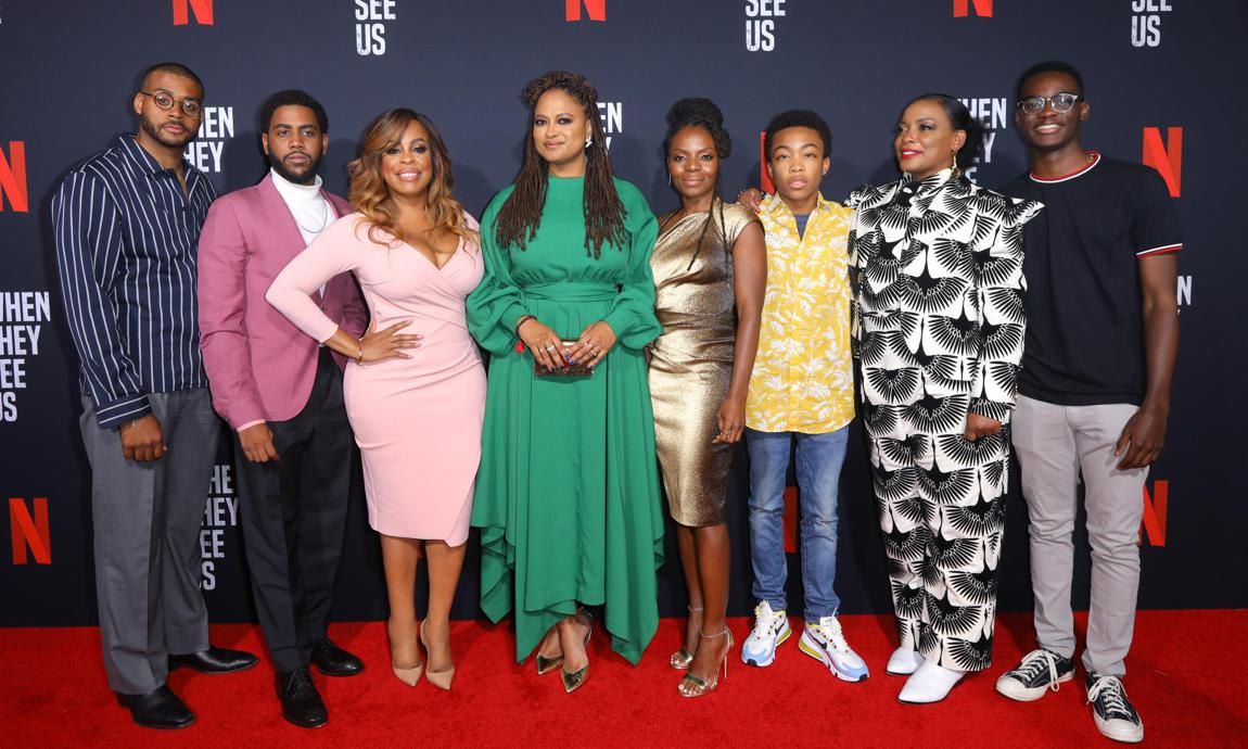 Kris Bowers, actors Jharell Jerome, Niecy Nash, filmmaker Ava DuVernay, Marsha Stephanie Blake, Asante Blackk, Aunjanue Ellis and Ethan Herisse