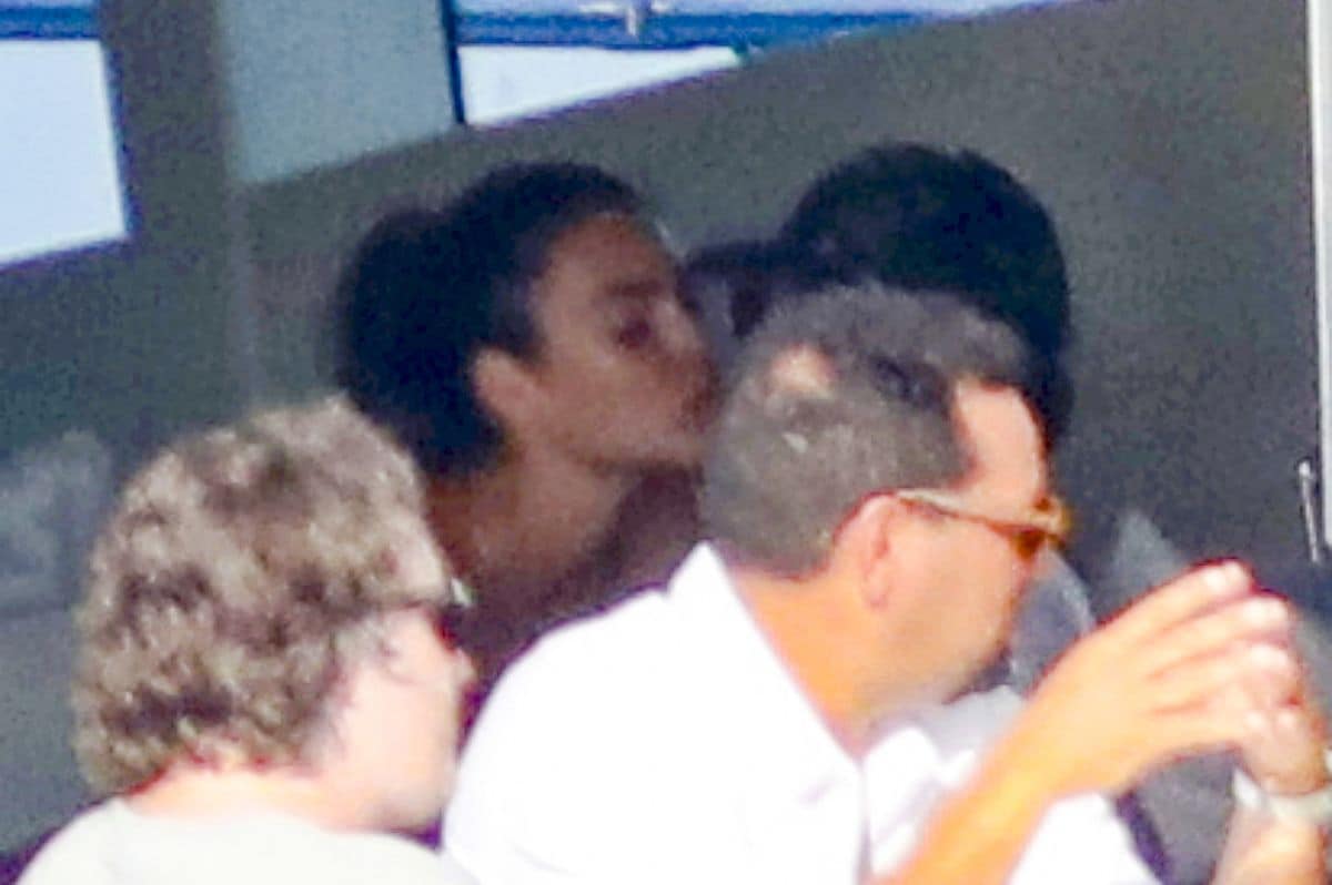 Ceretti and DiCaprio shared a kiss aboard the yacht