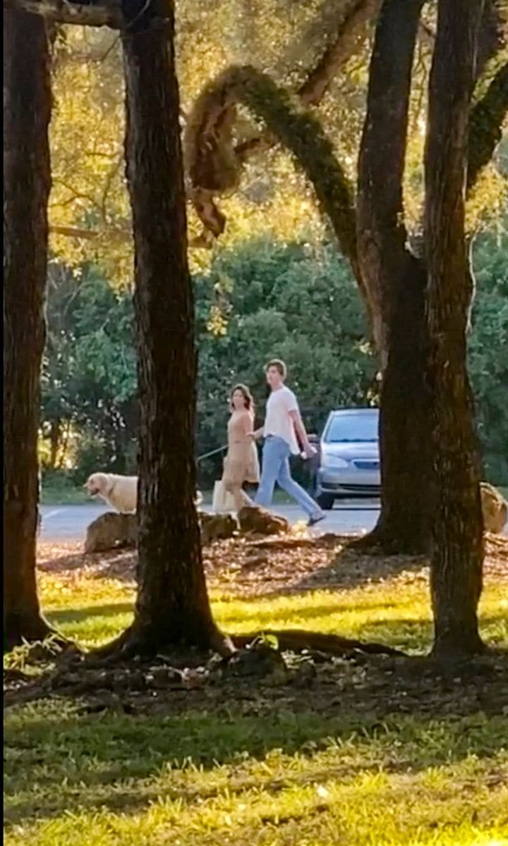 Shawn Mendes and Camila Cabello go on a walk