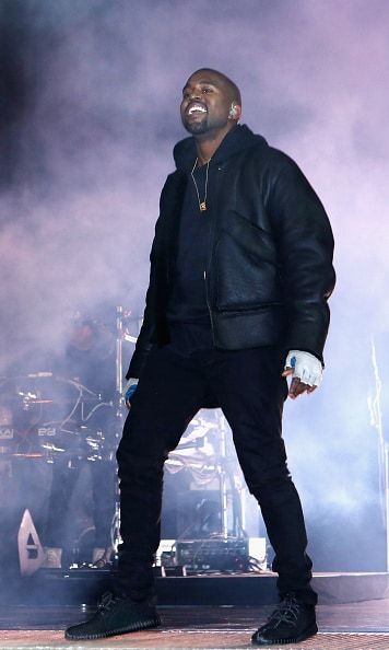 Kanye West performed to a crowd in NYC's Flatiron District for Roc Nation Sports.
Photo: Getty Images