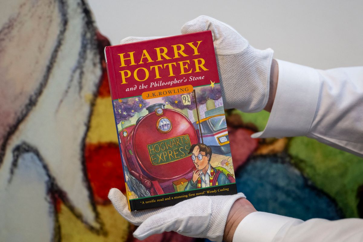 A copy of Harry Potter and the Philosopher's Stone