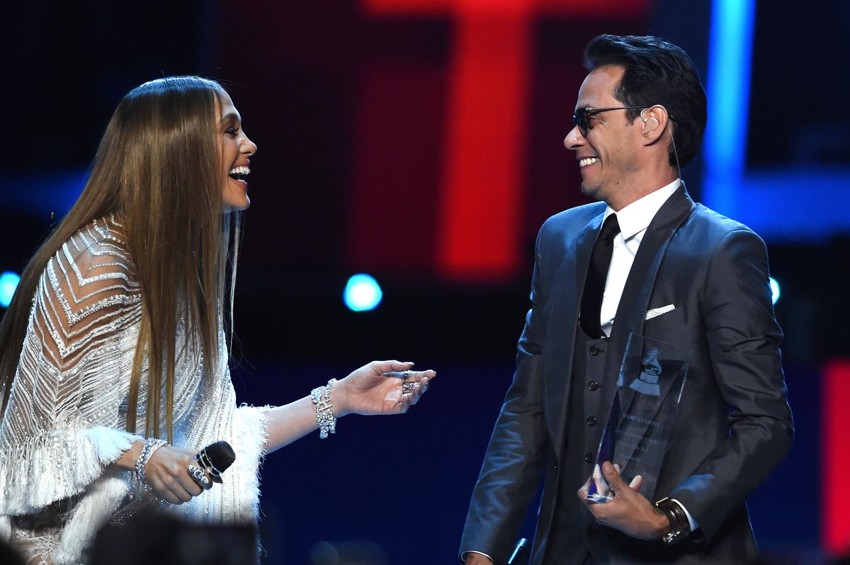 The singer wore the dress to present her then husband Marc Anthony with the Latin Recording Academy Person of the Year award. The couple also performed a compilation of their most popular songs.