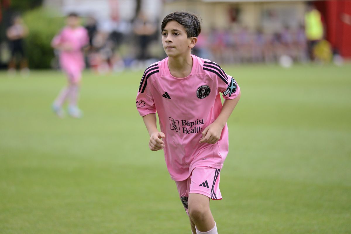 Thiago plays for Inter Miami's team for kids