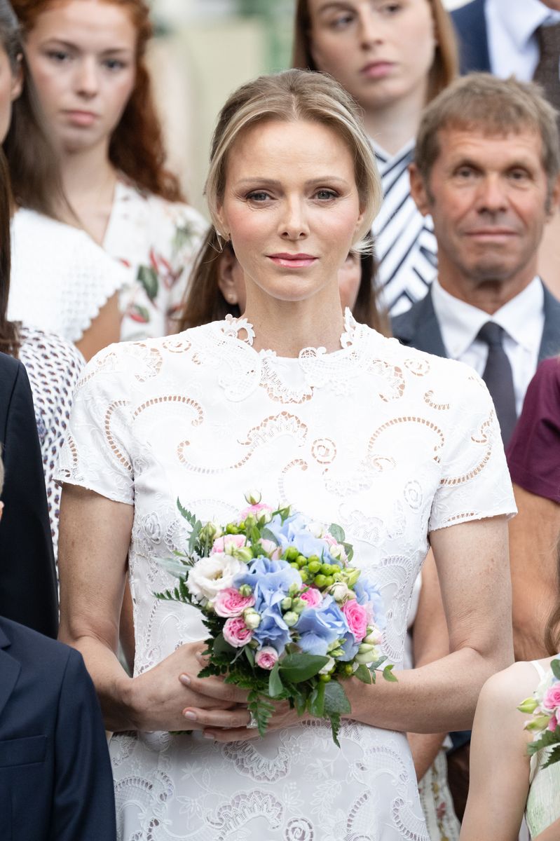 MONACO, MONACO - SEPTEMBER 06: (EDITOR'S NOTE : NO TABLOIDS WEB & PRINT, NO DAILY MAIL, NO DAILY MAIL GROUP, NO BILD, NO CHI, NO VOICI, NO CLOSER)  Princess Charlene of Monaco attends The "U CavagnÃ«tu" - Traditional Monegasque Picnic on September 06, 2025 in Monaco, Monaco. (Photo by David Niviere/SC Pool - Corbis/Getty Images)