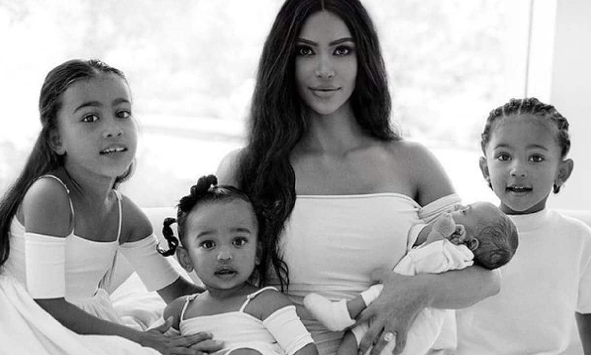 Kim and her kids