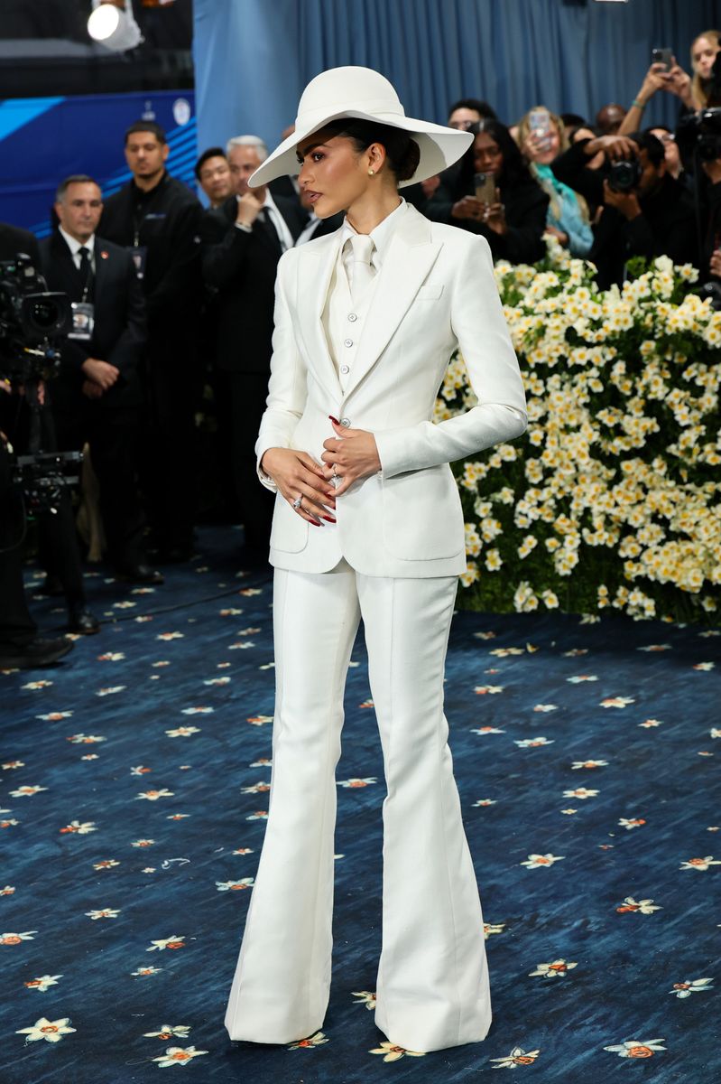 NEW YORK, NEW YORK - MAY 05: Zendaya attends the 2025 Met Gala Celebrating "Superfine: Tailoring Black Style" at Metropolitan Museum of Art on May 05, 2025 in New York City.  (Photo by Theo Wargo/FilmMagic)