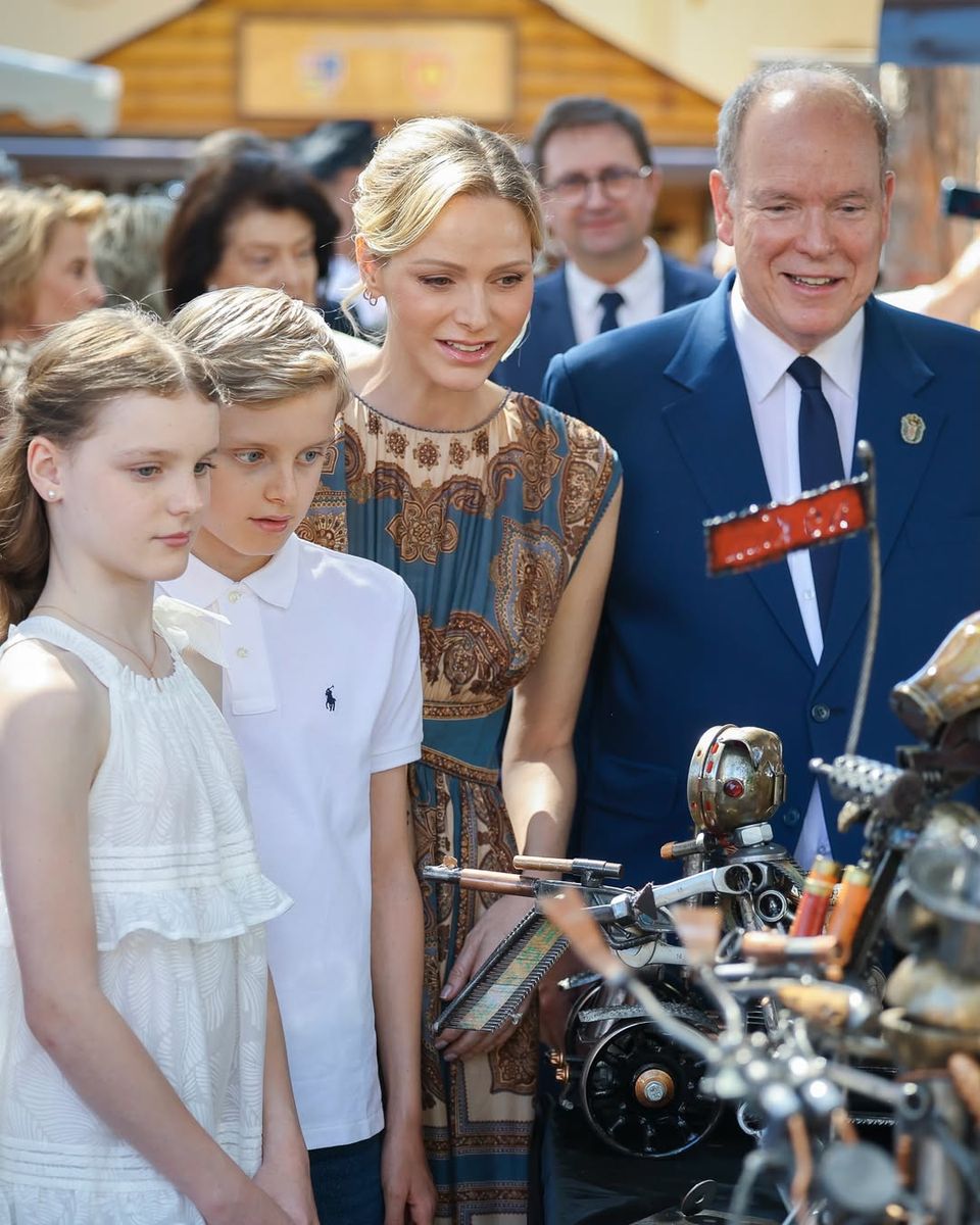 Princess Charlene's boho-chic dress and Princess Gabriella's white summer look steal the spotlight