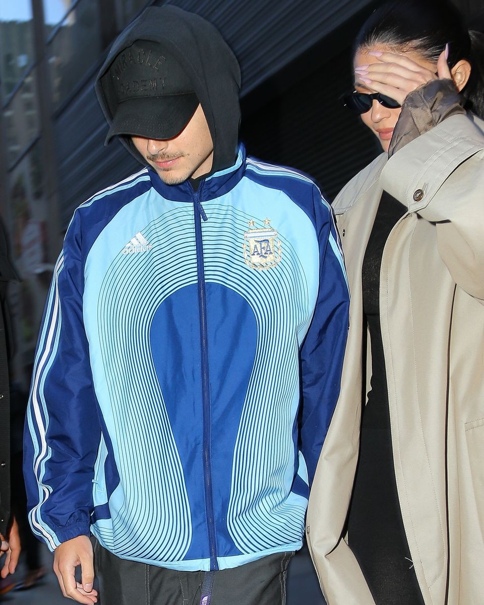  Chalamet wore the Argentina Away Track Top 2006, while Jenner accompanied him to the show, which is produced by Kim Kardashian and stars Adrien Brody.