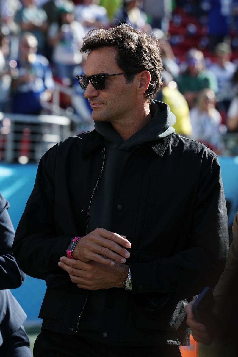 Roger Federer attended Super Bowl LX in Santa Clara, joining fellow sports stars and celebrities for one of the biggest events on the American sports calendar.