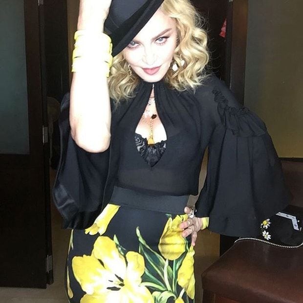 The singer was filmed dancing on a table the night before her special day.
<br>
Photo: Twitter/@Madonna