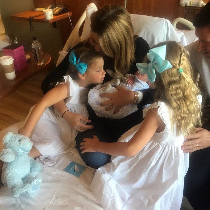 Jenna Bush Hagers daughters meet newborn baby brother Hal