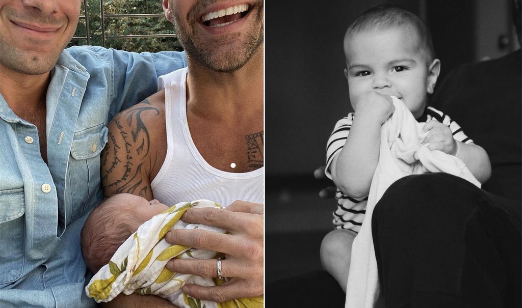 Ricky Martin, Jwan Yosef and their son Renn
