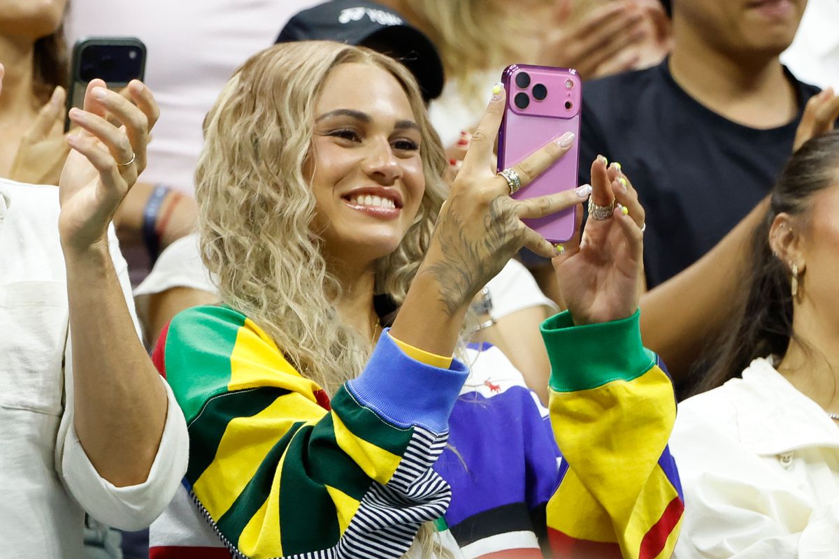 Rodman was photographed in the US Open cheering on her boyfriend