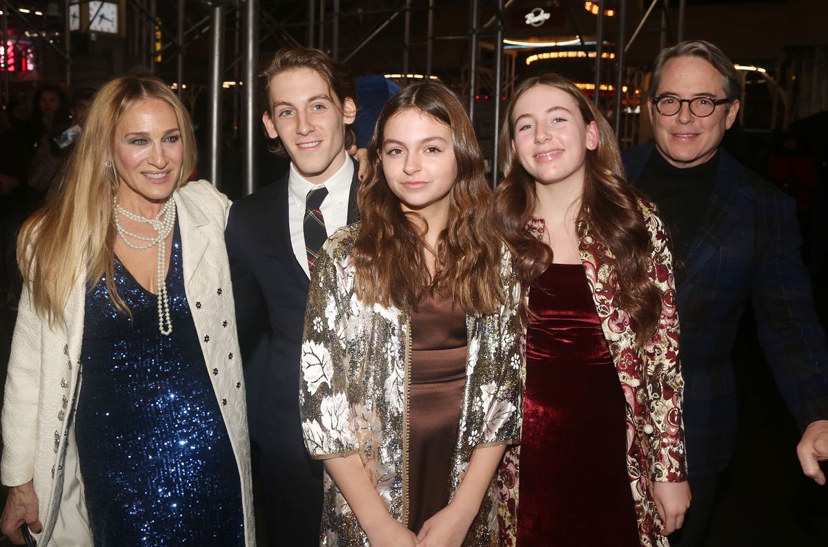 Sarah Jessica Parker, James Wilkie Broderick, Tabitha Hodge Broderick, Marion Loretta Elwell Broderick and Matthew Broderick