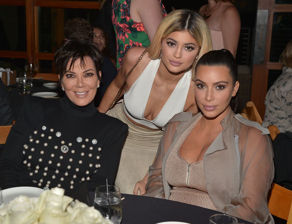 Kim Kardashian West, Kylie Jenner, Khloe Kardashian, and Kris Jenner host a dinner and preview of their new apps launching soon at Nobu Malibu on September 1, 2015, in Malibu, California. 
