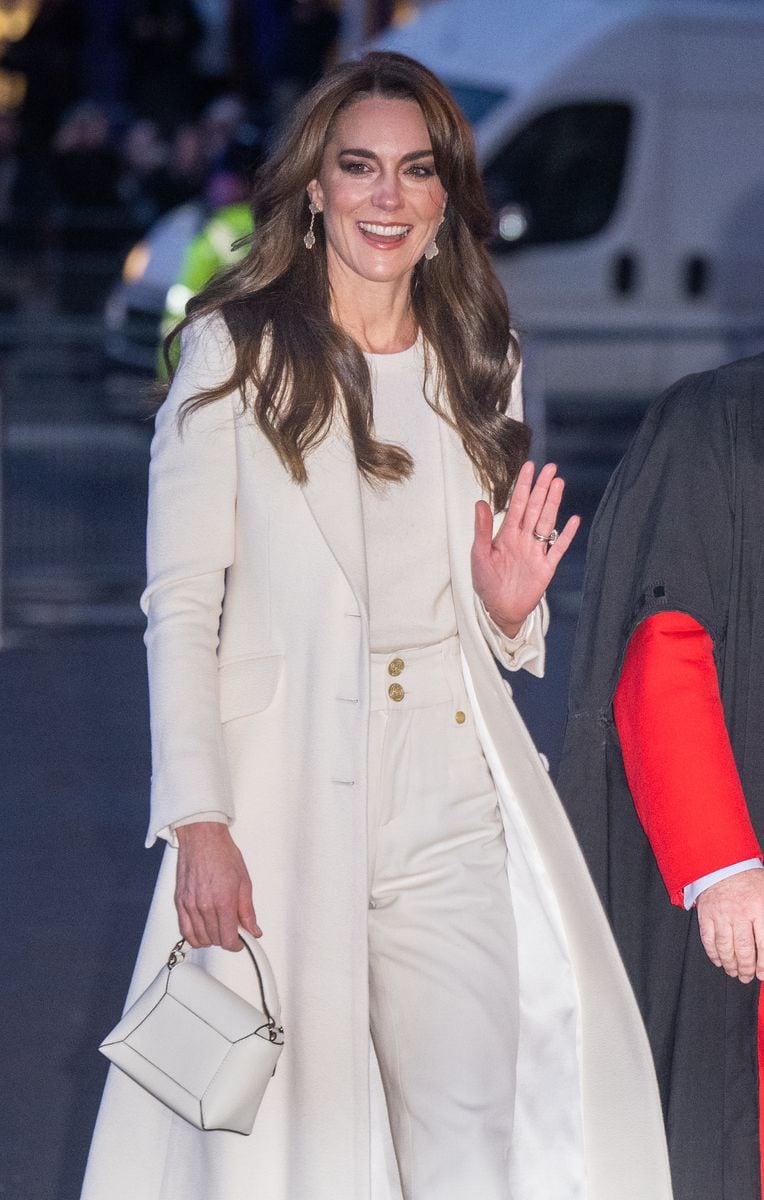  Catherine, Princess of Wales attends The "Together At Christmas" Carol Service at Westminster Abbey on December 08, 2023 in London, England. 