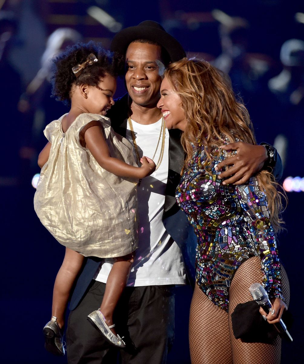 Blue Ivy, Jay-Z, and Beyonce at the 2014 MTV Video Music Awards
