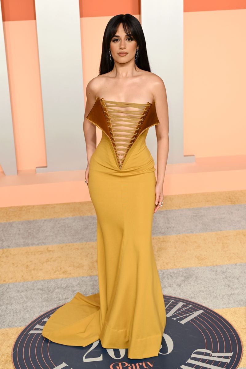 Camila Cabello attends the 2025 Vanity Fair Oscar Party hosted by Radhika Jones at the Wallis Annenberg Center for the Performing Arts on March 02, 2025 in Beverly Hills, California. (Photo by Karwai Tang/WireImage)
