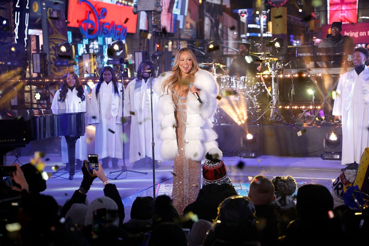 Mariah Carey performs during Dick Clark's New Year's Rockin' Eve at Times Square.