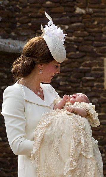 Kate wore a cream coatdress, too, although hers was by Alexander McQueen.
Photo: Getty Images
