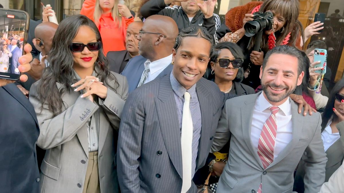 Rihanna and A$AP Rocky are seen leaving court on February 18, 2025 in Los Angeles, California. (Photo by MEGA/GC Images)
